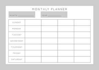 Planner sheet vector