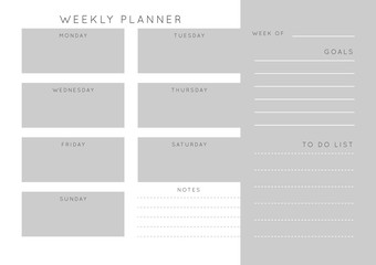 Planner sheet vector