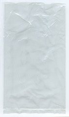 light plastic bag on a white background