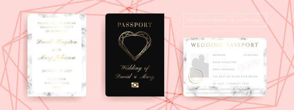 Destination Wedding Pass Vector