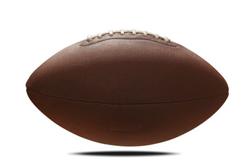 photo american football ball isolated on white background.