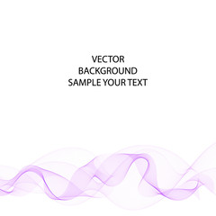 Abstract vector background with smooth color wave. Smoke wavy lines. eps 10