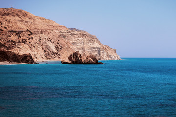 Fototapeta na wymiar cyprus, pathos, sea, water, island, sky, ocean, landscape