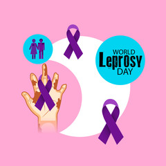 Vector illustration of a Background for World Leprosy Day.