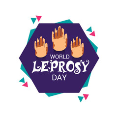 Vector illustration of a Background for World Leprosy Day.