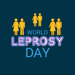 Vector illustration of a Background for World Leprosy Day.