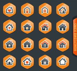 Houses icons set