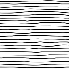 Seamless pattern of hand drawn lines, black stripes