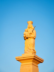 statue with mother marie on a waycross in burgenland