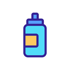bottle with powder icon vector. Thin line sign. Isolated contour symbol illustration