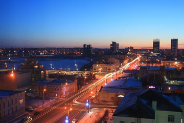 Obraz premium Panorama of the night city