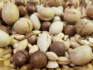 Mix nuts in a basket