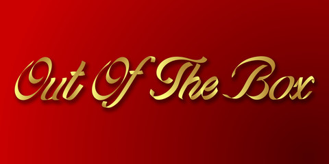 out of the box hand drawn lettering phrase illustration