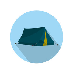 Adventure icon. Tent camping flat icon design.