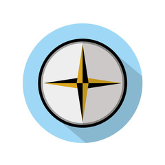 Adventure icon. Compass flat icon design.