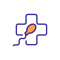 artificial insemination icon vector. Thin line sign. Isolated contour symbol illustration