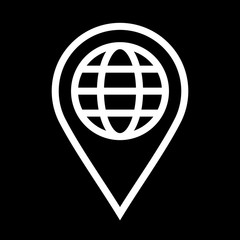 Global Location Icon For Maps to use in web application interface. It can also be used for travel and tourism industry.