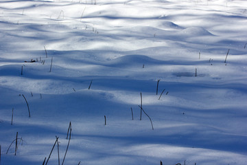 deep snow heap background -  nature image