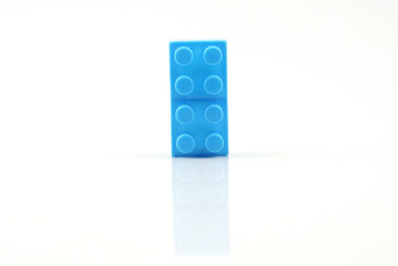 colorful building blocks isolated on white background