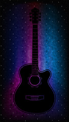 Motley invitation card for music shows and festivals.