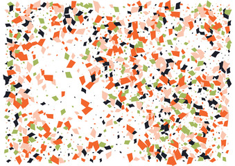 Festive color rectangle confetti background. Abstract frame confetti texture for holiday, postcard, poster, website, carnivals, birthday and children's parties. Cover confetti mock-up. Wedding card