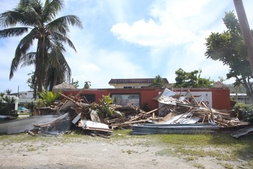 Aftermath of typhoon Soudelor that hit Saipan, Northern Mariana Islands in August 2015.