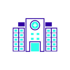 Hospital building icon vector
