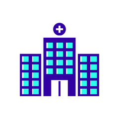 Hospital building icon vector