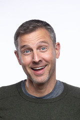 Obraz premium happy middle aged man smiling