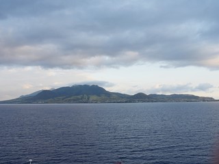 Distant view of St Kitts, West Indies