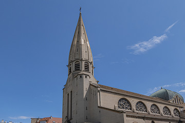 View of Saint-Leon church. Saint-Leon is a parish church located in the 15th arrondissement of...