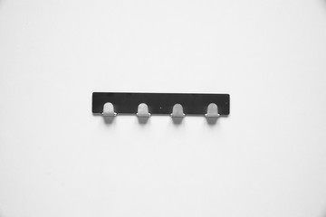 towel hooks, clothes rack, on a white background
