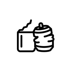 Metal Waste Trendy Icon, Trash, Recycle Vector Illustration