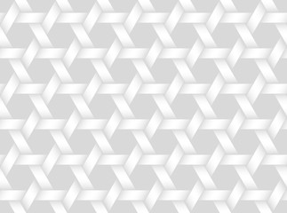 Vector seamless pattern of bands weaved in hexagonal shape.