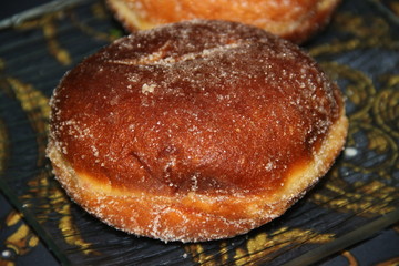 Tasty brown berliner doughnut sugar 