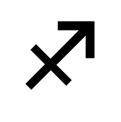 Obraz premium Sagittarius symbol isolated on white
