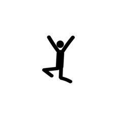 Fototapeta na wymiar stick man illustration of happy male jumping