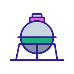 fuel oil icon vector storage. Thin line sign. Isolated contour symbol illustration