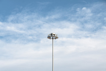 Fototapeta na wymiar Streetlamp at day with blue sky in background