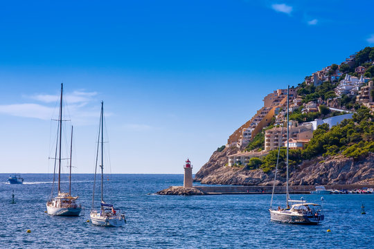 Harbour of Port Andratx, Mallorca, Balearic Islands, Spain, Europe