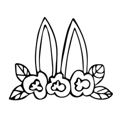 bunny with easter eggs