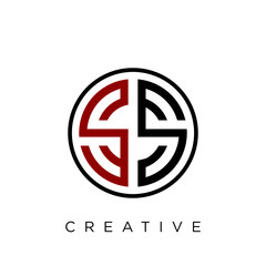 ss logo design vector icon 