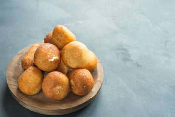 Traditional Colombian buñuelo - Deep Fried Cheese Bread