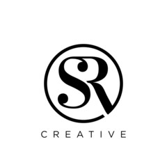Obraz premium sr logo design vector