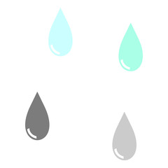 Water drop icon set, vector illustration sign