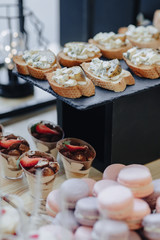 holiday salty buffet with various vegetables and meat flavors