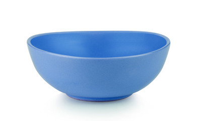 blue bowl isolated on white