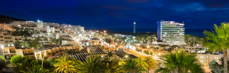 Jandia Playa auf Fuerteventura bei Nacht