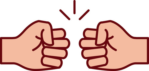 Obraz premium Fist Bump icon - vector