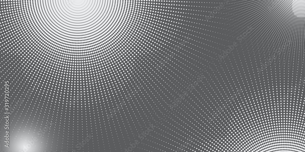 Poster abstract vector circle frame halftone dots background